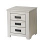 Table de Nuit Alexandra House Living Blanc Métal Bois de pin 43 x 50 x 32 cm 3 tiroirs de Alexandra House Living, Tables de c...