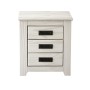 Comodino Alexandra House Living Bianco Metallo Legno di pino 43 x 50 x 32 cm 3 cassetti | Tienda24 - Global Online Shop Tienda24.eu