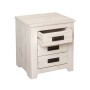 Comodino Alexandra House Living Bianco Metallo Legno di pino 43 x 50 x 32 cm 3 cassetti | Tienda24 - Global Online Shop Tienda24.eu