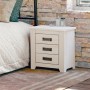 Comodino Alexandra House Living Bianco Metallo Legno di pino 43 x 50 x 32 cm 3 cassetti | Tienda24 - Global Online Shop Tienda24.eu