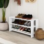 Banco para sapatos Alexandra House Living Branco 84 x 44 x 29 cm 2 Prateleiras de Alexandra House Living, Sapateiras - Ref: D...