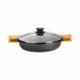 Casserole BRA A270532 (32 cm) Noir Noir/Orange Métal Aluminium Aluminium forgé Aluminium fondu Ø 32 cm | Tienda24 Tienda24.eu