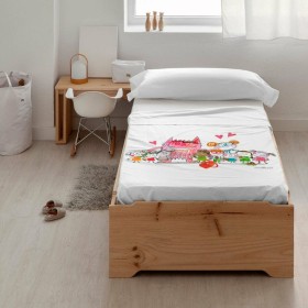 Lenzuolo con angoli aderenti Happy Home LISOS COTTON Bianco Matrimoniale | Tienda24 - Global Online Shop Tienda24.eu