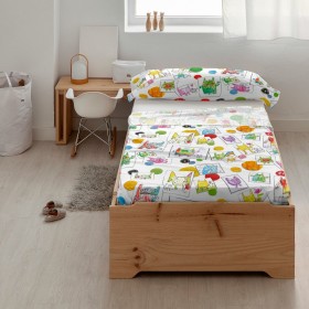 Spannbetttuch Happy Home MIX COLORS Blau King size | Tienda24 - Global Online Shop Tienda24.eu