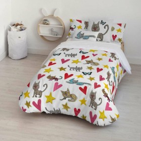 Housse de Couette Decolores Gatets Multicouleur 175 Fils 140 x 200 cm de Decolores, Couettes et housses de couette - Réf : S9...