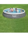 Aufblasbarer Pool Bestway 457 x 84 cm Grau 9677 L | Tienda24 Tienda24.eu