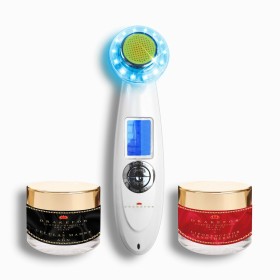 Facial Massager with Radiofrequency, Phototherapy and Electrostimulation Drakefor 9902 White 3 Pieces by Drakefor, Toning Dev...