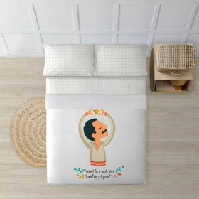 Drap Happy Home LISOS COTTON Blanc Gran lit 2 persones | Tienda24 - Global Online Shop Tienda24.eu