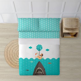 Pillowcase Happy Home LISOS COTTON Anthracite Double 144 Threads | Tienda24 - Global Online Shop Tienda24.eu