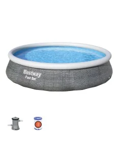 Aufblasbarer Pool Bestway 366 x 76 cm Grau 5377 L | Tienda24 Tienda24.eu