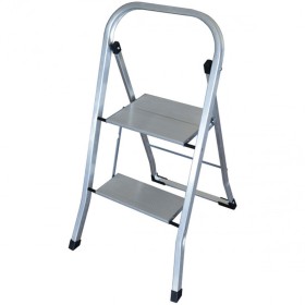 Folding ladder White Black Grey Metal 38 x 50 x 84 cm (6 Units) | Tienda24 Tienda24.eu