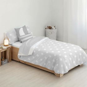 Parure de couette Hosteline ZARCO Gris Lit 1 persone 2 Pièces | Tienda24 - Global Online Shop Tienda24.eu