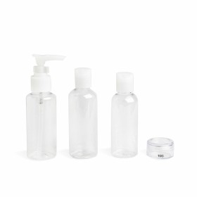 Distributeur de Liquides pour le Voyage Noir Transparent Plastique 100 ml (24 Unités) | Tienda24 Tienda24.eu