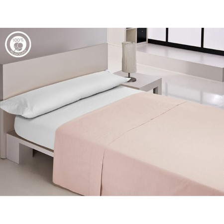 Top sheet Happy Home LISOS COTTON Pink Double by Happy Home, Sheets and pillowcases - Ref: D2100625, Price: 23,26 €, Discount: %