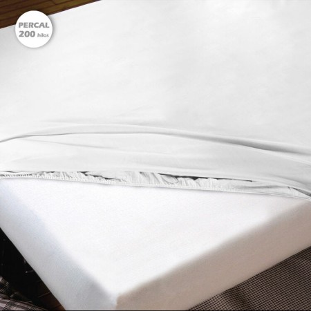 Fitted bottom sheet Hosteline IRIS PREMIUM White Single | Tienda24 - Global Online Shop Tienda24.eu