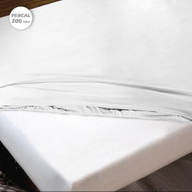 Drap housse Hosteline IRIS PREMIUM Blanc Lit ½ persones de Hosteline, Draps et taies d'oreiller - Réf : D2100773, Prix : 24,1...