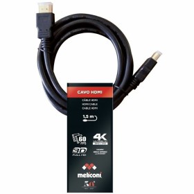 Câble HDMI Meliconi 497002 1,5 m Noir de Meliconi, Câbles HDMI - Réf : S9904702, Prix : 5,69 €, Remise : %