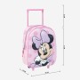 Mochila Escolar com Rodas Minnie Mouse Cor de Rosa 25 x 37 x 10 cm | Tienda24 Tienda24.eu