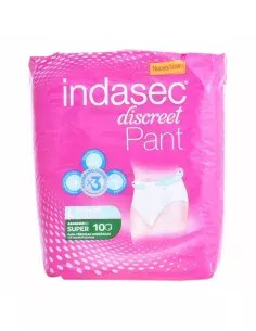 Couches pour Incontinence Pant Super Talla Grande Indasec (10 uds) de Indasec, Serviettes hygièniques - Ref: S0557618, Precio...