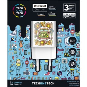 Chargeur mural Tech One Tech TEC2503 Blanc (1 Unité) de Tech One Tech, Chargeurs - Réf : S9907648, Prix : 6,11 €, Remise : %