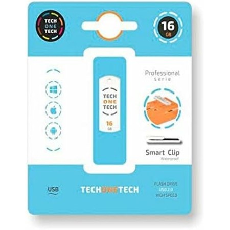 Memoria USB Tech One Tech Pro Smart Clip 16 GB | Tienda24 - Global Online Shop Tienda24.eu