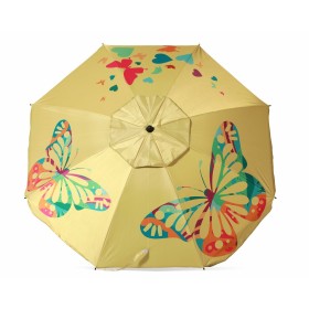 Parasol Riscas Branco/Azul Ø 240 cm | Tienda24 Tienda24.eu