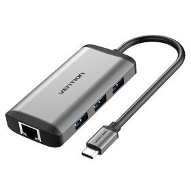 Hub USB-C iggual IGG319253 Schwarz Grau | Tienda24 - Global Online Shop Tienda24.eu