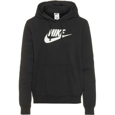 Sudadera con Capucha Mujer Nike FLC GX STD PO HDY DQ5775 010 Negro | Tienda24 Tienda24.eu