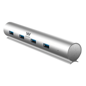 USB Hub Woxter PE26-142 White Silver Aluminium (1 Unit) by Woxter, Network hubs - Ref: S9909143, Price: 25,24 €, Discount: %