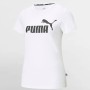 Damen Kurzarm-T-Shirt Puma LOGO TEE 586774 02 Weiß | Tienda24 Tienda24.eu