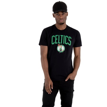 Camiseta de Manga Corta Hombre New Era NOS NBA BOSCEL 60505459 Negro | Tienda24 Tienda24.eu