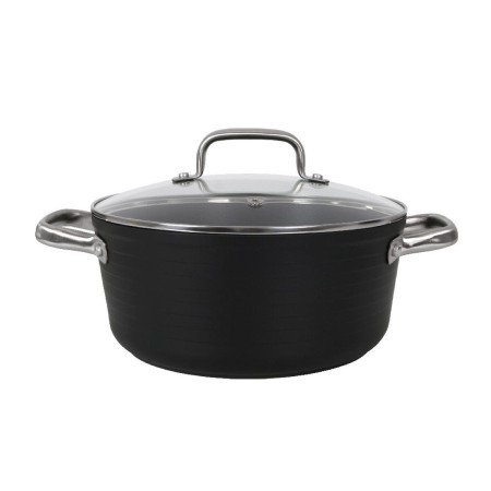 Casserole with glass lid Quttin Spiral Ø 24 cm Toughened aluminium | Tienda24 Tienda24.eu