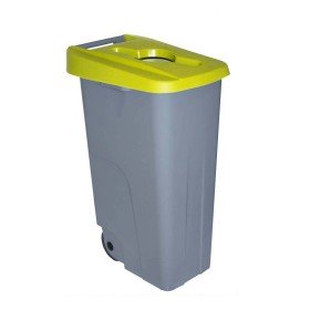 Dustbin with Wheels Denox 110 L Green 58 x 41 x 89 cm (2 Units) | Tienda24 Tienda24.eu