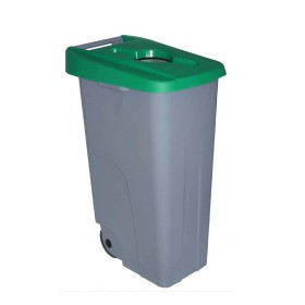 Dustbin with Wheels Denox Yellow 110 L 58 x 41 x 89 cm | Tienda24 Tienda24.eu