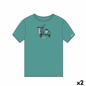 Unisex Kurzarm-T-Shirt Cállate la Boca türkis Seitenwagen M (2 Stüc