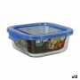 Lunch box Quttin Blue 14 x 14 x 5,5 cm (12 Units) | Tienda24 Tienda24.eu