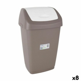 Corbeille à papier 23 L Basculant Argenté Plastique (6 Unités) | Tienda24 Tienda24.eu