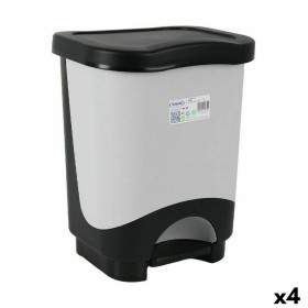 Rubbish Bin 5five Stainless steel 42 L Chromed | Tienda24 Tienda24.eu