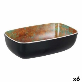 Plato de Postre Inde Zen Porcelana Blanco 18 x 18 x 2,5 cm (6 Unidades) | Tienda24 Tienda24.eu