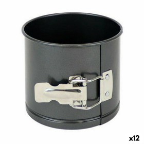 Molde Desmontable Quttin Acero al carbono Negro 24 x 24 x 8 cm (6 Unidades) | Tienda24 Tienda24.eu