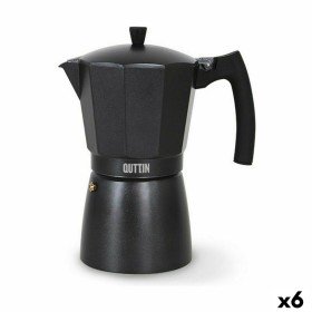 Cafeteira Italiana EDM Preto Alumínio 12 Kopjes Indução | Tienda24 Tienda24.eu