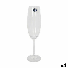 Copo de champanhe Pontos Transparente Turquesa Vidro 6 Unidades (185 ml) | Tienda24 Tienda24.eu