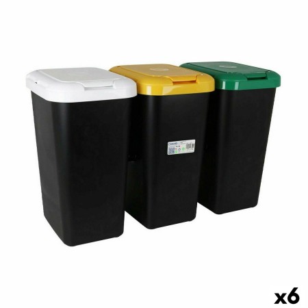 Cubo de Basura para Reciclaje Tontarelli Amarillo Blanco Verde (6 Unidades) | Tienda24 Tienda24.eu