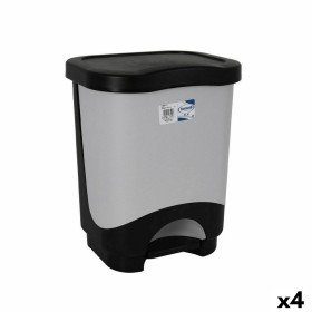 Cubo de basura Curver CURVER Plateado Metal 50 L | Tienda24 Tienda24.eu