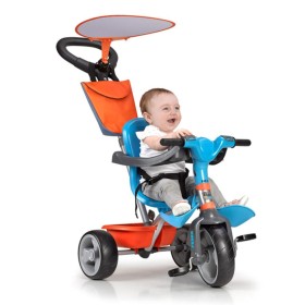 Triciclo Feber Baby Plus Music Azzurro Arancio