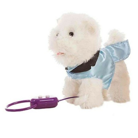 Motion-animated Stuffed Animal Dog White 22 cm (22 cm) | Tienda24 Tienda24.eu