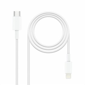 Câble de Données/Recharge avec USB NANOCABLE 10.10.0600 50 cm Blanc (1 Unité) de NANOCABLE, Câbles Lighting - Réf : S9912091,...