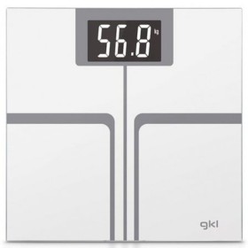 Balança digital para casa de banho GKL FITMAX WHITE 200 kg Branco Poliéster de GKL, Balanças - Ref: S9912299, Preço: 24,49 €,...