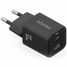 Wall Charger Aisens ASCH-30W2P021-BK Black 30 W (1 Unit) by Aisens, Chargers - Ref: S9912627, Price: 9,75 €, Discount: %