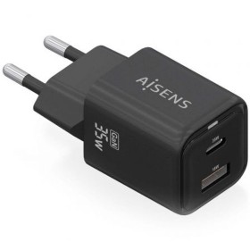 Chargeur mural Aisens ASCH-35W2P025-BK Noir 35 W (1 Unité) de Aisens, Chargeurs - Réf : S9912631, Prix : 12,58 €, Remise : %